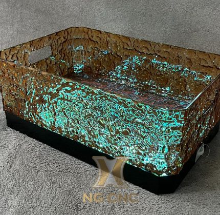 Xô đá LED màu hổ phách